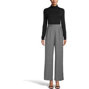 New Anne Klein Herringbone Wide Leg Trousers XL 16